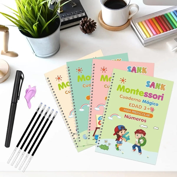 Set Cuadernos Magic Caligrafía Montessori