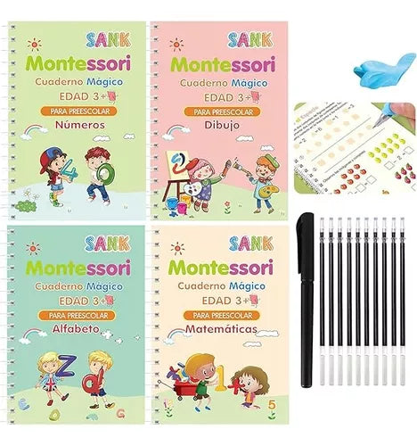 Set Cuadernos Magic Caligrafía Montessori