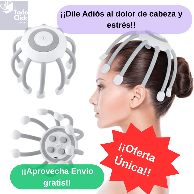 Masajeador De Cabeza Pulpo Recargable USB