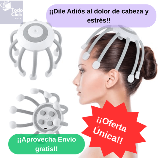 Masajeador De Cabeza Pulpo Recargable